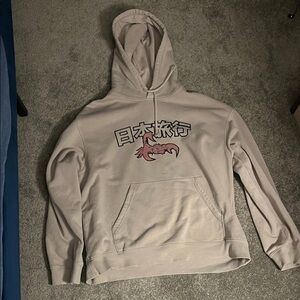 Men's Beige Hoodie with Graphic Design